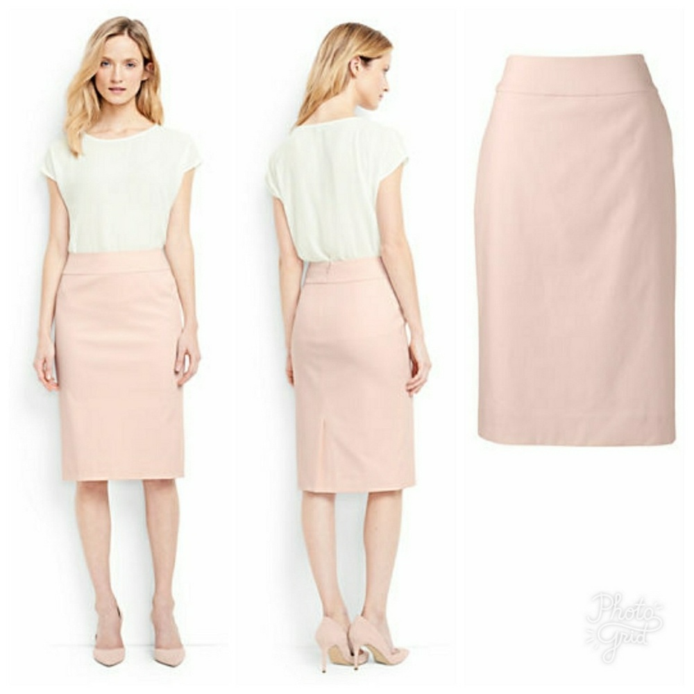 Lands' End pencil skirt peach size 2